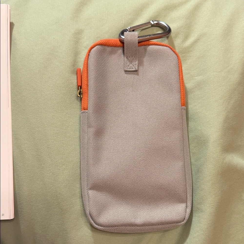 Thirty-One White and Orange Tech Pouch